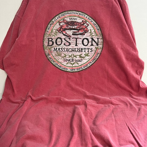 Comfort Colors Boston MA Crab Graphic T-Shirt - Picture 4 of 5